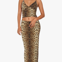 Women High Stretchy Adjustable Strap Backless Floral Two Piece Maxi Skirt Set Summer Outfits 2025, Size small