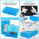 TIKOdirect Carrying Case for Switch, Cute Portable Travel Bag Accessories with Soft Protective Cover, Screen Protectors and Thumb Grip caps, Game Card Case 7in1, Blue