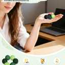 12 Pack Silicone Magnetic Sensory Fidget Balls for Adults and Teens(14+), Silent Office Desk Stress Balls, Fun Textured Design, Suitable for Autism, ADHD, Anxiety (Black & Green)