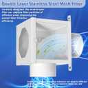 Dryer Lint Trap, Indoor Dryer Vent Kit with Lint Catcher, Metal Dryer Duct Lint Trap with 90 Degree Dryer Vent Elbow, Easy Clean Filter, Transparent Door & Clamps Aluminum Foil Tape Cleaning Brush