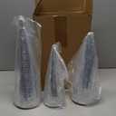 3 Set 14" 12" 10" Blue and White Christmas Tree Decor Chinoiserie Christmas Tree Table Decor Large Cone Porcelain Xmas Trees for Holiday Wedding Party Mantle Table Centerpiece Home Indoor Outdoor