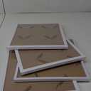 12x12 Picture Frame Set of 4, White 12 x 12 Frame High Transparent Wall Gallery Poster Canvas Photo Frames for 12" by 12"