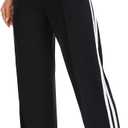Womens Track Pants with Zipper Pockets Loose Straight Leg Sweatpants, 28/30/32/34 Inseam, Petite/Regular/Tall (Black, XXL)