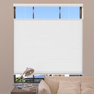 MYshade Top Down Bottom Up Cordless Cellular Shades Blackout Blinds for Indoor Windows - Room Darkening Window Blinds & Shades - Easy to Install - 27" W x 72" H (White)