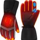 Rechargeable Heated Gloves - New Upgrade, Electric Portable Battery Hand Warmers for Men Women, Waterproof Touchscreen Cold Weather Thermal Gloves for Driving,Camping,Hunting,Outdoor Work