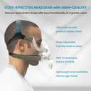 2 Packs F20 Replacement Headgear Compatible with F20 Full-face Mask, Include 4 Magnetic Clips+4 Packs Headgear Straps (Medium)