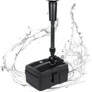 Anbull Pond Filter Fountain Pump, 660GPH 110V/50W Submersible Water Pump for Outdoor Ponds, All-in-One Pond Filter System with 5W UV-C Lamp for Clearing Pond Garden Fish Tank Aquarium