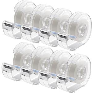 ALSISK Transparent Tape with Dispenser and Refills,Clear Tape for Home,School and Office Supplies,0.7x1000 Inch, 8 Pack