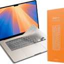 GhostCover FlexType Premium Keyboard Protector for High-Performance Typing, Compatible with 2021-2025 MacBook Pro 14/16 MacBook Air 13/15 M5/M4/M3/M2/M1 Pro/Max, US Keyboard Layout, Clear