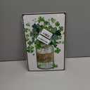 Smilelife St Patricks Day Gifts Funny Green Shamrocks Clovers Lucky Irish Tin Sign for Home Room Yard Garden Vintage St Patricks Day Decor 8x12 Inch (3095)