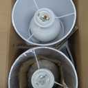 Sucolite Small 11.8" Table Lamps Set of 2, Bedside Nightstand Lamps for Bedroom Kids Room, Cute Desk Lamps with Studded Texture Base for Reading Nursery Living Room Office, White