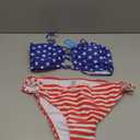 Tainehs Women's Two Piece Strapless Bikini Sets Bandeau Cutout Swimsuit High Cut Bathing Suits (L)