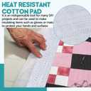 Treela 1 Roll 24 Inch x 1 Yard Heat Resistant Batting for Potholders Insulated Fabric Thermal Lining Batting for Potholders Heat Reflective Fabric