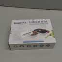 Electric Lunch Box Dual Compartment Container and Lid (1.5L Silver-Dual)