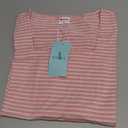 WIHOLL Tops for Women Summer Casual Ruffle Trim Sleeve Square Neck T Shirts S