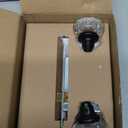 Mortise Lock Set Interior Door, Crystal Glass Door Knobs with Lock and Skeleton Key, Old Door Knob Replacement, Vintage Antique Door Handle, Matte Black Finish (Mortise(1 Pack))