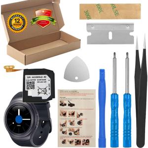 ASDAWN Replacement for Samsung Galaxy Gear S2 Battery, EB-BR720ABE Battery for Gear S2 SM-R720 / Gear S2 Classic SM-R732 with Repair Tool Set + Installation Instruction ASDAWN Replacement for Samsung Galaxy Gear S2 Battery, EB-BR720ABE Battery for Gear S2 SM-R720 / Gear S2 Classic SM-R732 with Repair Tool Set + Installation Instruction