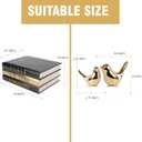 Decorative Books for Home Decor with Small Birds Statues Gold Home Decoration, Modern Style Coffee Table Book Decor, Stacked Books for Bedroom, Living Room, Office Desktop, Cabinets Shelf Decor
