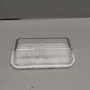 KIVY Butter Dish (White Marble & Glass) - For countertop and refrigerator door shelf - Marble butter keeper - Stone butter dish with lid - Dishwasher Safe