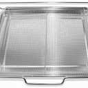 Upgraded Air Fry Tray for 24" Oven with Drip Pan, Compatible with Frigidaire Gallery Wall Ovens with Air Fry, Stainless Steel, Oven Rack Measures 18.5" x 15.8" x 1.75"