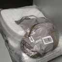 AAAAAcessories D-Shaped Chair Cushions, 2" Thick Dining Chair Pads with Ties and Removable, Machine-Washable Cover, 17" x 16", Set of 6, Taupe