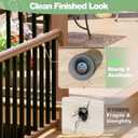 TOCRETOARE 100 Pack 26" Aluminum Deck Balusters, Balusters for Deck Railing, 3/4" Diameter Hollow Round Black Metal Deck Spindles for Deck Railing Stair Porch (100, 26")