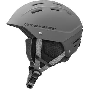 OutdoorMaster Kelvin II Ski Helmet - Snow Sport Helmet Snowboard Helmet for Men Women & Youth (Large, Matte Gray)