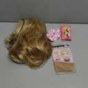 BrittyHair Blonde Long Wavy Wig for White Women 26 Inch Middle Part Curly Wig Natural Looking Heat-resistant synthetic fiber wigs for Daily Wear Cosplay and Halloween