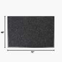 Notrax 109 Industrial Door Mat, 4' x 6' Large Entrance Mat, Heavy Duty Commercial Rug for Businesses, Welcome Lobbies, Garage, and Mudroom, Made in the USA, Charcoal Black, Brush Step 109S0046CH