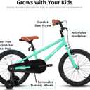 JOYSTAR Kids Bike for Ages 2-12 Years Old Boys Girls, 18 Inch BMX Style Kid's Bikes with Training Wheels, Children Bicycle for Kids and Toddler, Multiple Colors, 18 Inch with Training Wheels & HandBrake