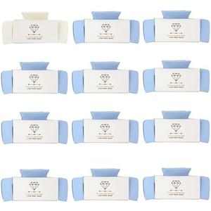 Loanzeg 8pcs Bridesmaid Proposal Gifts 4.1 Inch Square Set of 8 Bachelorette Hair Claw Clips ideas Bridal Shower Gift for Wedding Party Favors (12pcs White&Dusty Blue)