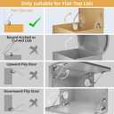 1 Pack Toy Box Hinges Soft Close Hinges for Wooden Box, Smooth Close Lid Support Kit, with Easy Installation Template, 105 Degree Open Angle