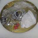 12" 2-Light Flush Mount Ceiling Light, Ribbed Glass, Gold