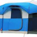 PORTAL 8 Person Family Camping Tent with Screen Room, Water Resistant Big Tunnel Tent with Rainfly, Large Family Tent for Outdoor Camping, Party (Blue)