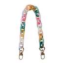 Hongvarey Acrylic Chain Strap for Women Handbag,Purse Chain Strap Replacement,Bag DIY Chain Accessories-Colorful Green Purple 38CM
