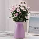 hjn Purpple Flower Vase  Minimalist Ceramic Vase, Decor Vases for Flowers/Centerpieces/Table/Office/Living Room/Bookshelf/Mantel-(Purple)
