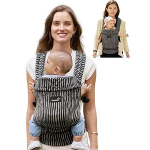 GROWNSY Baby Carrier Newborn to Toddler, Lightweight Ergonomic 7-44 lbs Newborn Carrier with Head Support, Easy to Wear Hands Free Infant Carrier for 0-36 Months, Black Flow Stripe