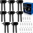8+16 Ignition Coil Pack and Iridium Spark Plugs Compatible with Dodge 2008-2020 Ram Pickup 5.7/6.4L, Durango Charger Challenger, 2008-2019 Grand Cherokee, for Chrysler 2009-2020 300 5.7/6.1L