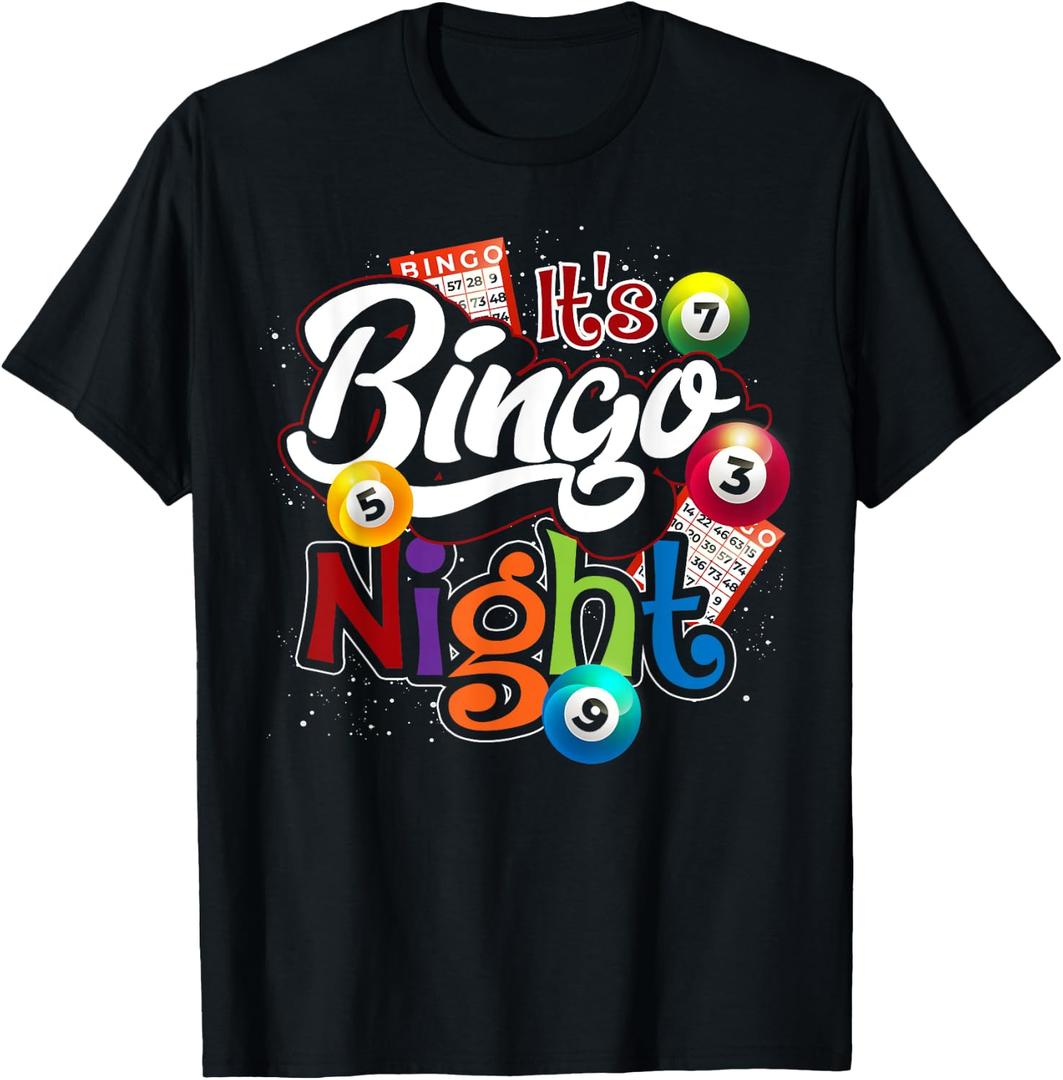 Bingo Night Gift Bingo Player Lottery Winner Gambling Bingo T-Shirt, Small, Black