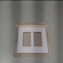 Lutron Claro 2 Gang Decorator/Rocker Wallplate, Satin, Biscuit (1-Pack) | SC-2-BI