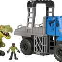 Fisher-Price Imaginext Jurassic World Dominion Toy, Break Out Dino Hauler Vehicle & T. rex Dinosaur for Preschool Kids Ages 3+ Years