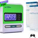 Thermal Time Clocks for Employees Small Business in/Out Time Punch Clock, No Ink Ribbons or Network Needed, with 50 Time Cards & 2 Keys 0 Monthly Fee