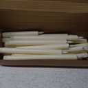 20 Pcs Flameless LED Taper Candles Battery Operated Taper Candles 5 Sizes of 6.5'', 7.7'', 8.8'', 10.0'', 11.2'' Flameless Candlesticks Flickering with 3D Flame for Wedding(Ivory White)