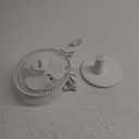 Comfort Zone 6-inch Mini Desk Fan with Fully Adjustable Tilt, Portable 2 Speed Tabletop Fan, Quiet Bedside or Office Fan with Stable Base, White