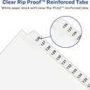 Avery Legal Exhibit Side Tab Dividers, Avery-Style, 26-Tab, 76-100, Letter Size, White, 25 per Set (11397)