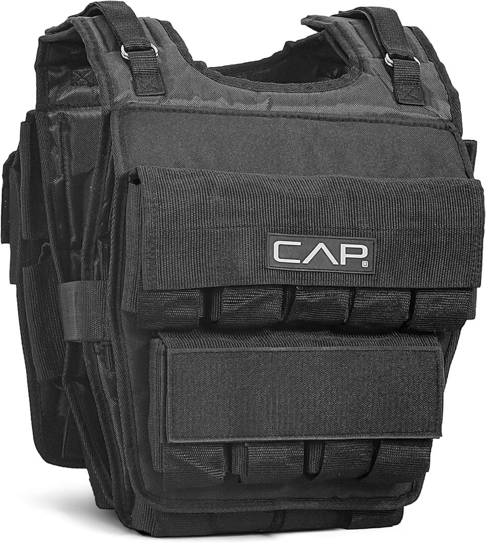 CAP 120 LB Adjustable Weighted Vest – Advanced Heavy Resistance Training, Strength Training, Weight Vest for Men and Women