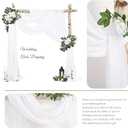 Wedding Arch Draping Fabric,4 Panels 28" x18ft White Wedding Arch Drapes for Ceremony Sheer Chiffon Fabric Drapes Arbor Drapery Decorations for Reception Party