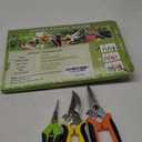 3 Pack Garden Pruning Shears Stainless Steel Blades Handheld Pruners Set with Gardening Gloves