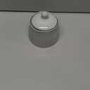 100 North PD Home & Garden Decorative and Functional Kitchen Décor 4 x 3.5 Inch Ceramic Lidded Sugar Bowl, Classic White