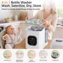 Bottle Washer Sterilizer and Dryer, All-in-One Bottle Cleaner Machine with Steam Cleaning & Hot Air Drying, Large Capacity Automatic Baby Bottle Washing Machine for Bottles and Pump Parts